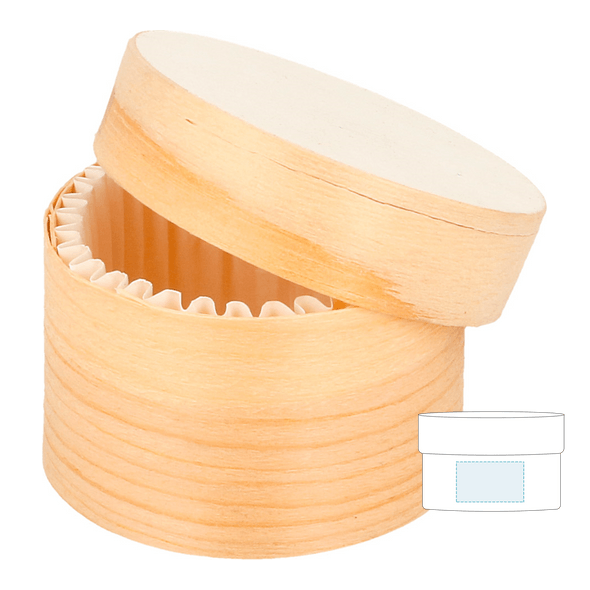 Mini boîtes cylindriques avec couvercle et capsule en bois